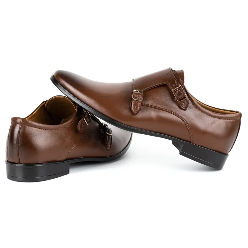 Olivier Leather formal shoes Monki 287LU brown