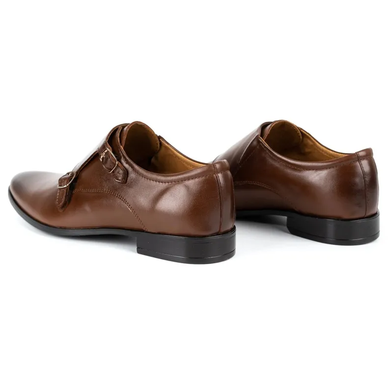 Olivier Leather formal shoes Monki 287LU brown