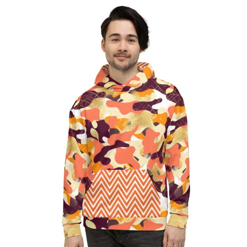 Orange Camouflage Hoodie