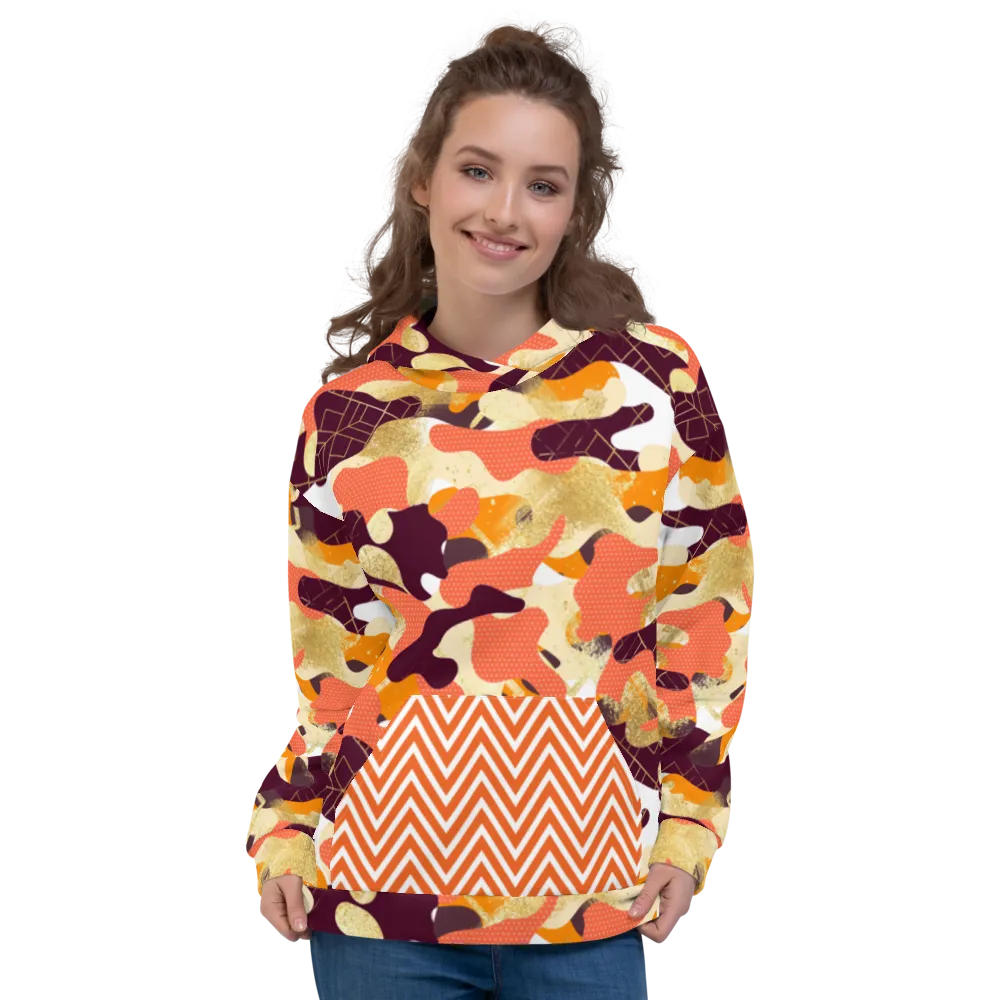 Orange Camouflage Hoodie