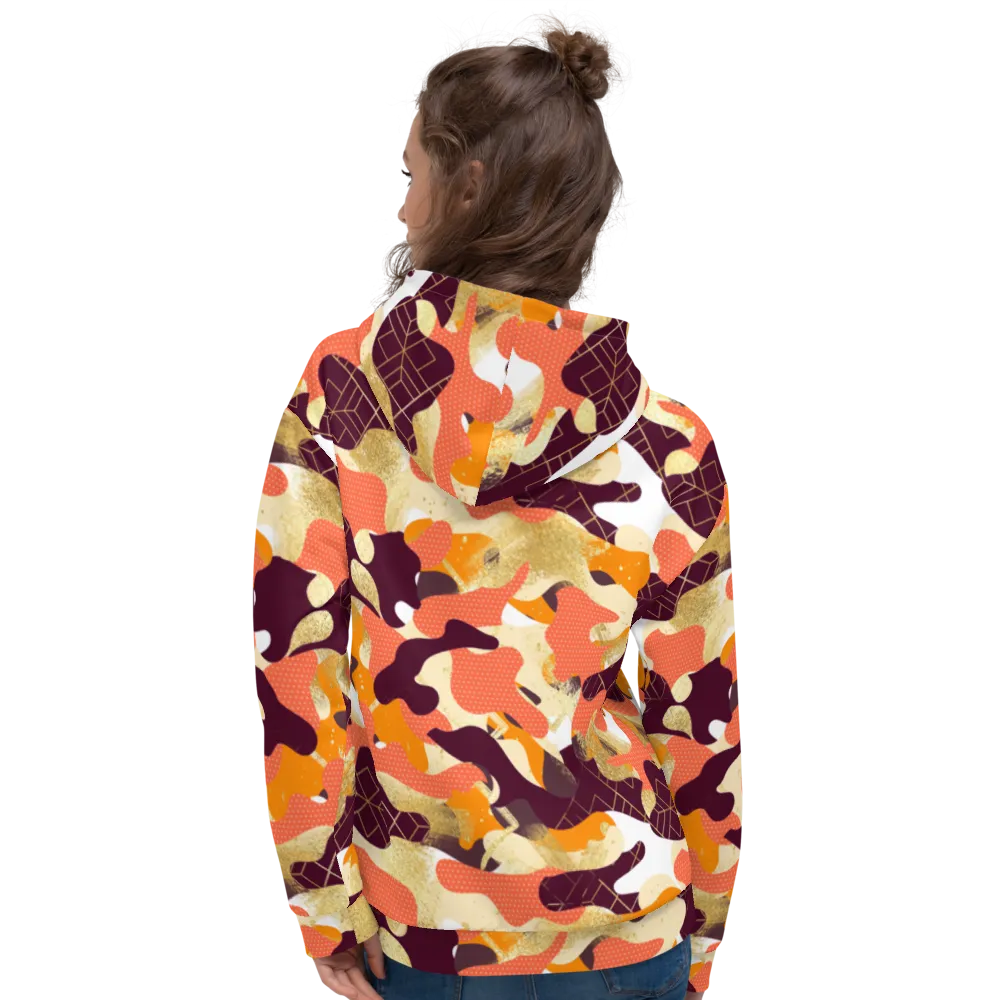 Orange Camouflage Hoodie