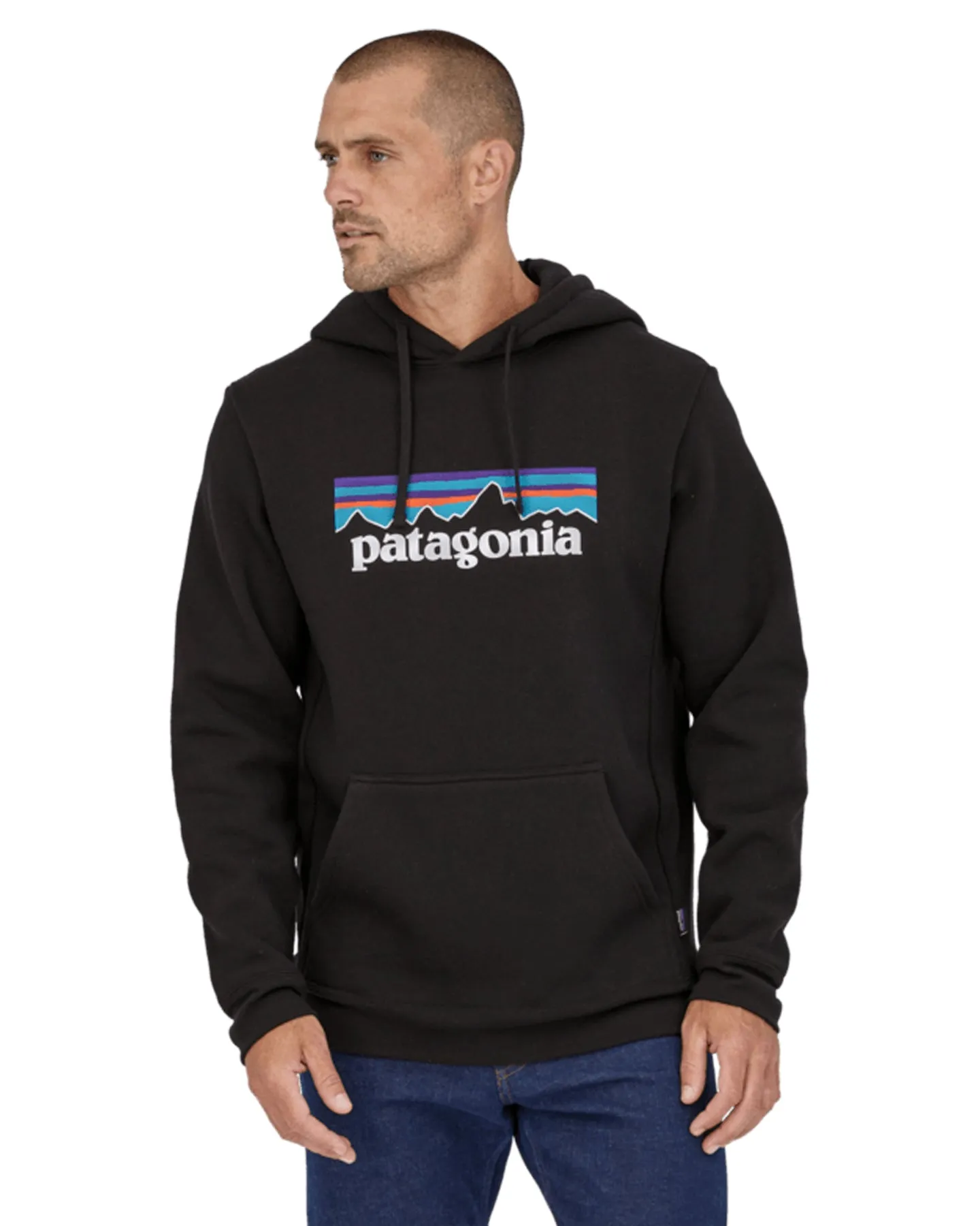 Patagonia Black P-6 Logo Uprisal Hoodie