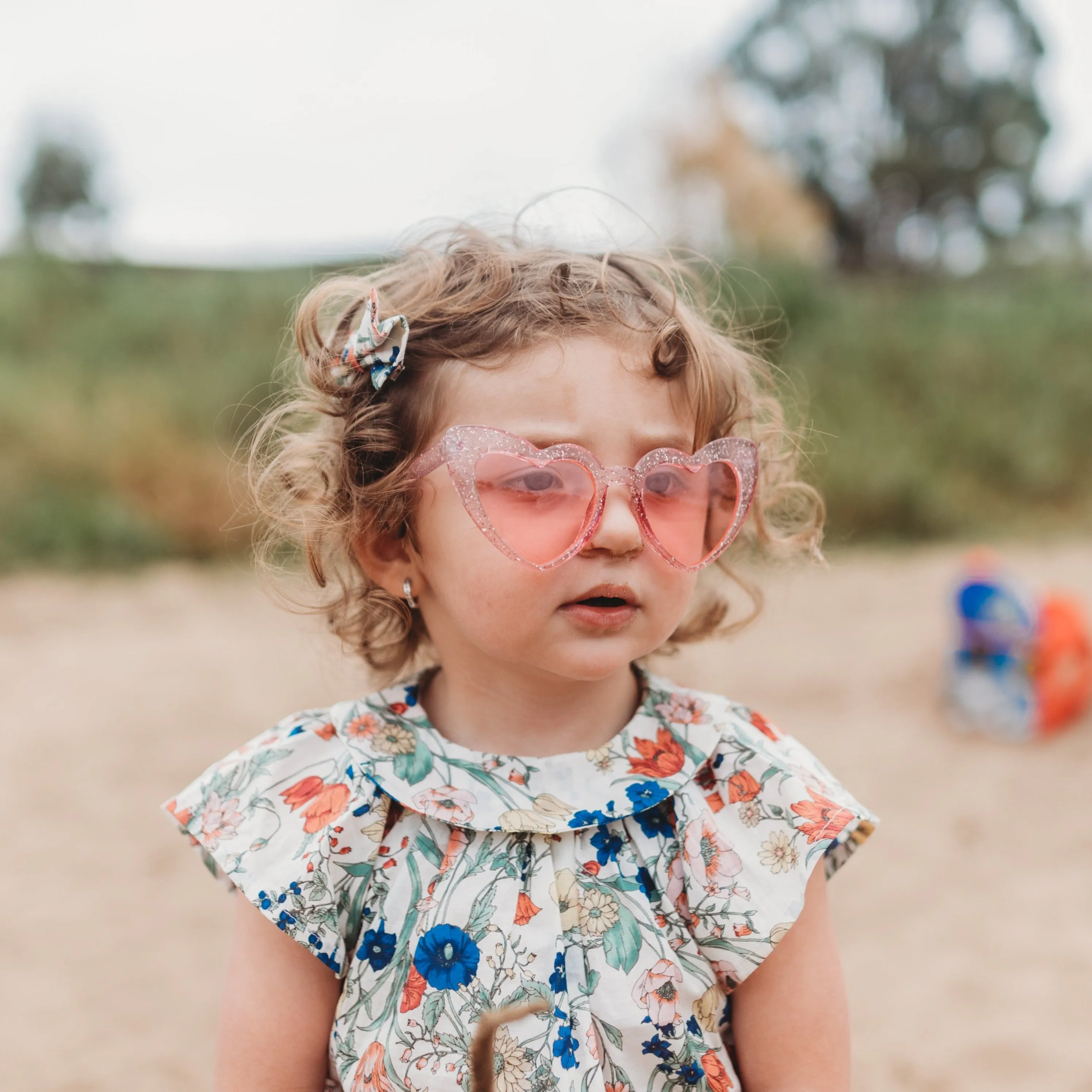 Pink Heart Sunglasses