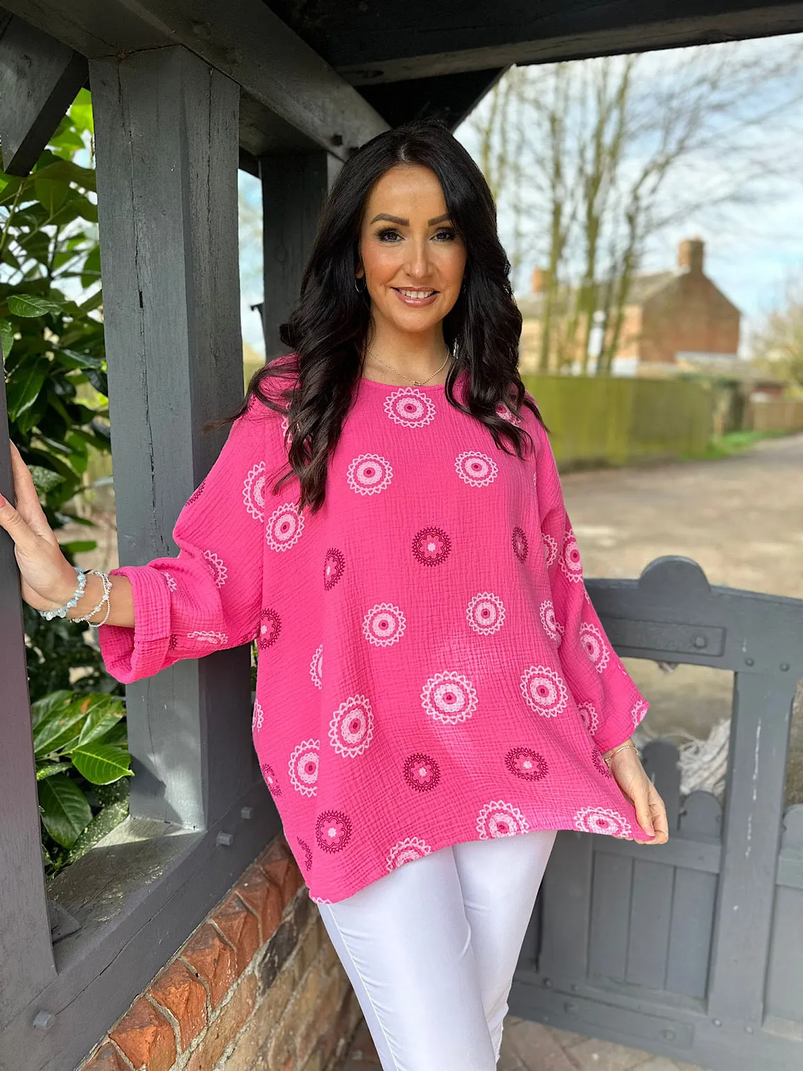 Pink Pattern Pippa Top