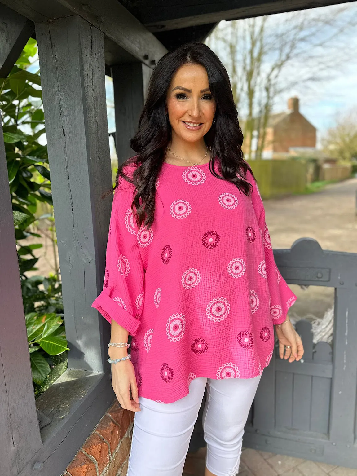 Pink Pattern Pippa Top