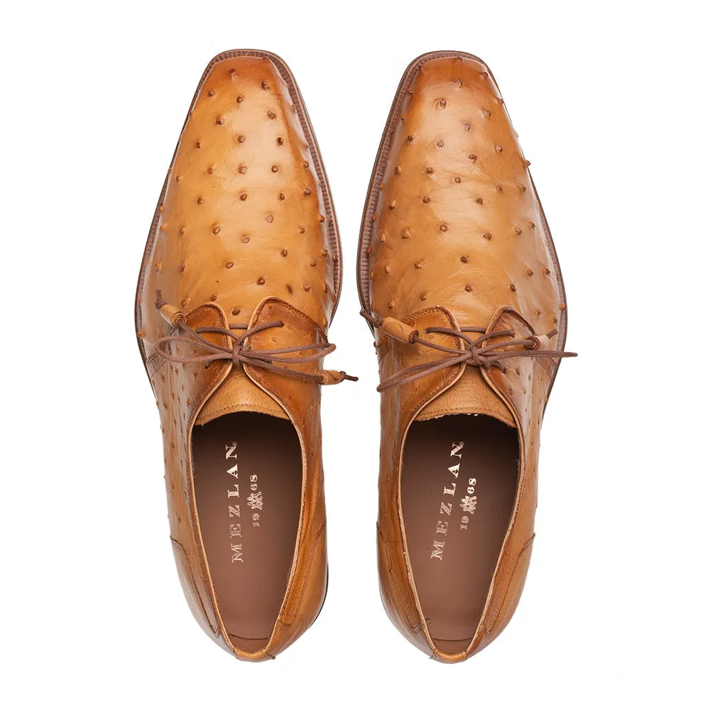 Plain Toe Derby Ostrich Tassel Shoes