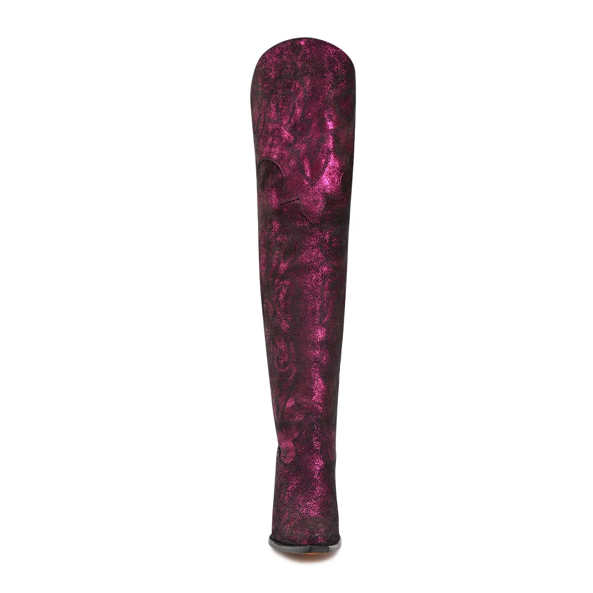 Purple Metallized Tall Top Boots