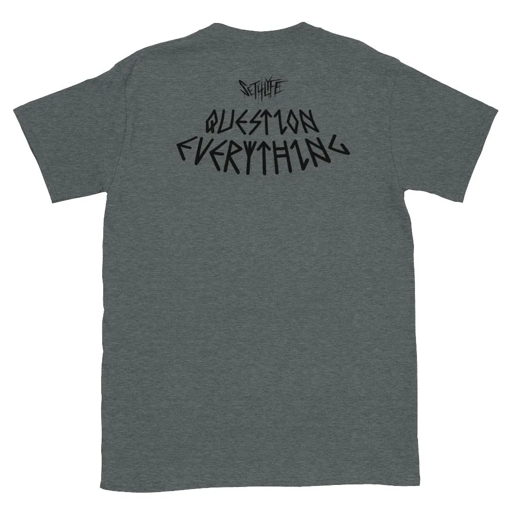 Question Everything Minimalistic Graphic Tee - Shop Now