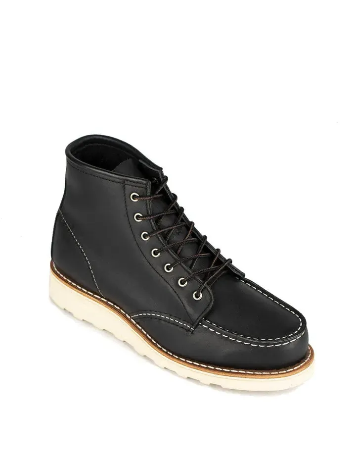 Red Wing 6-Inch Black Boundary Moc Toe Boot Womens