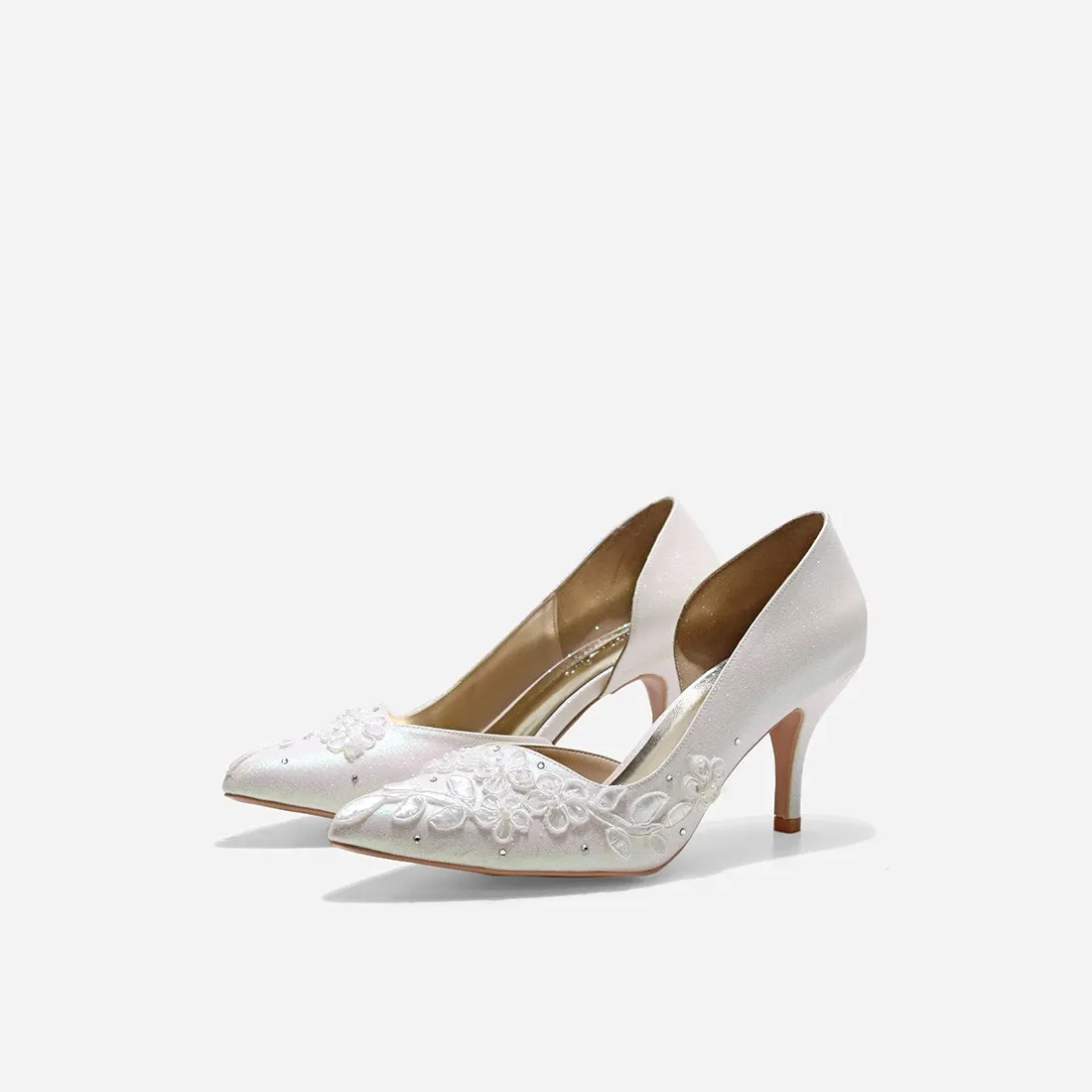 Results: White Glitter High Heels - Lady Cynthia