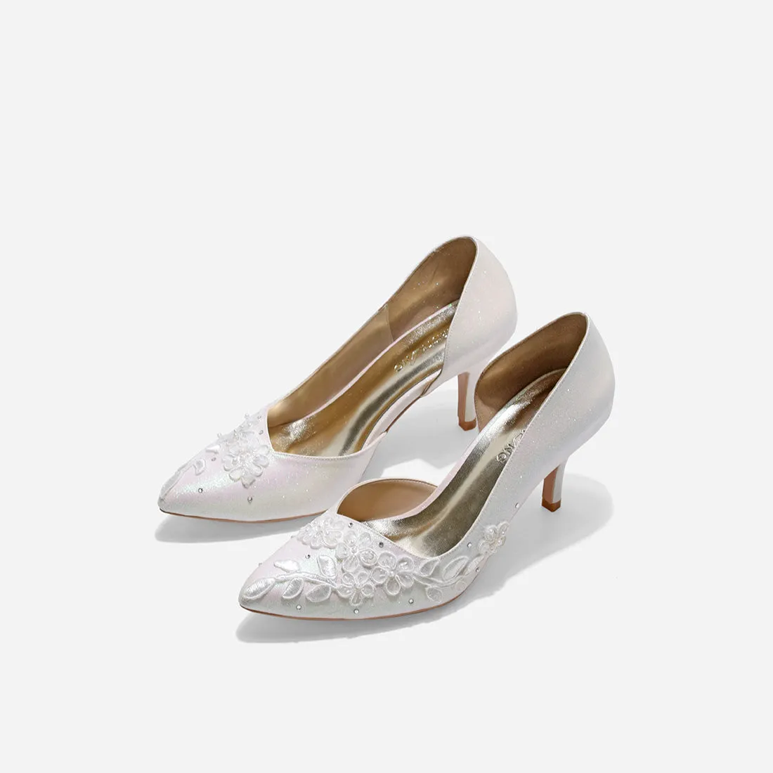 Results: White Glitter High Heels - Lady Cynthia