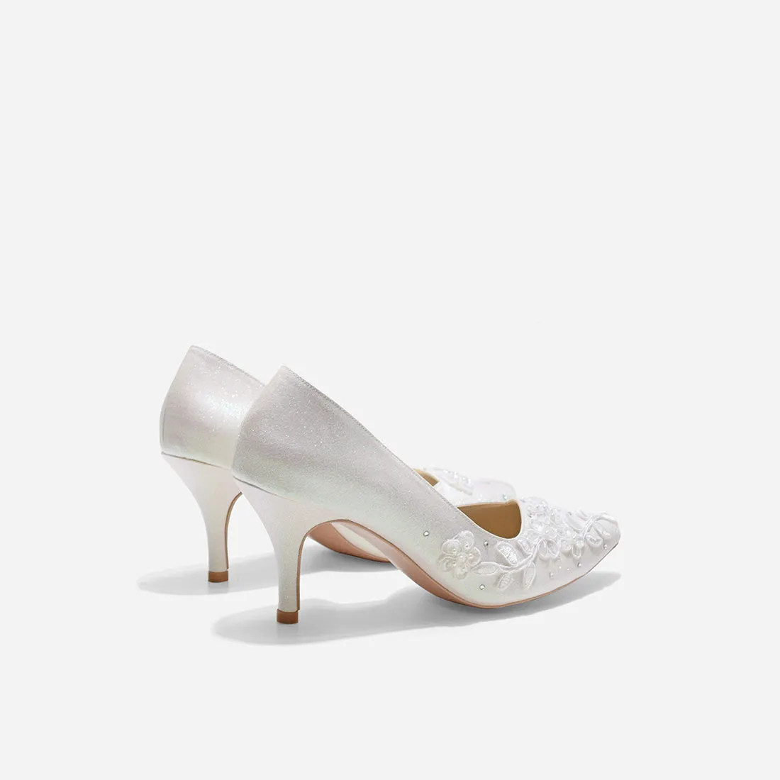 Results: White Glitter High Heels - Lady Cynthia