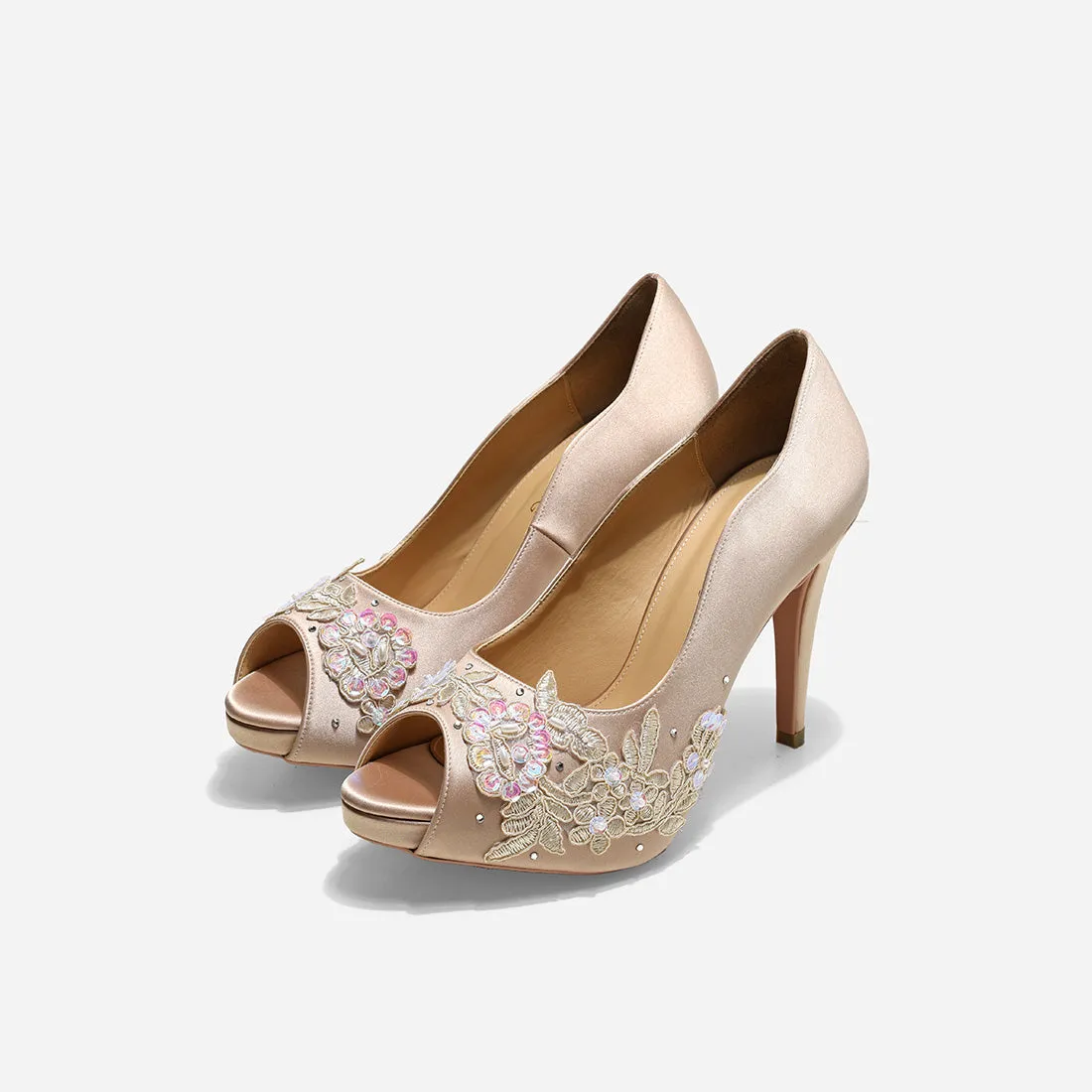 Rose Champagne Wedding Pumps