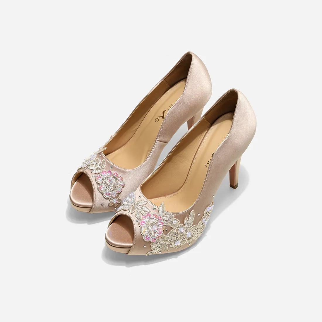 Rose Champagne Wedding Pumps