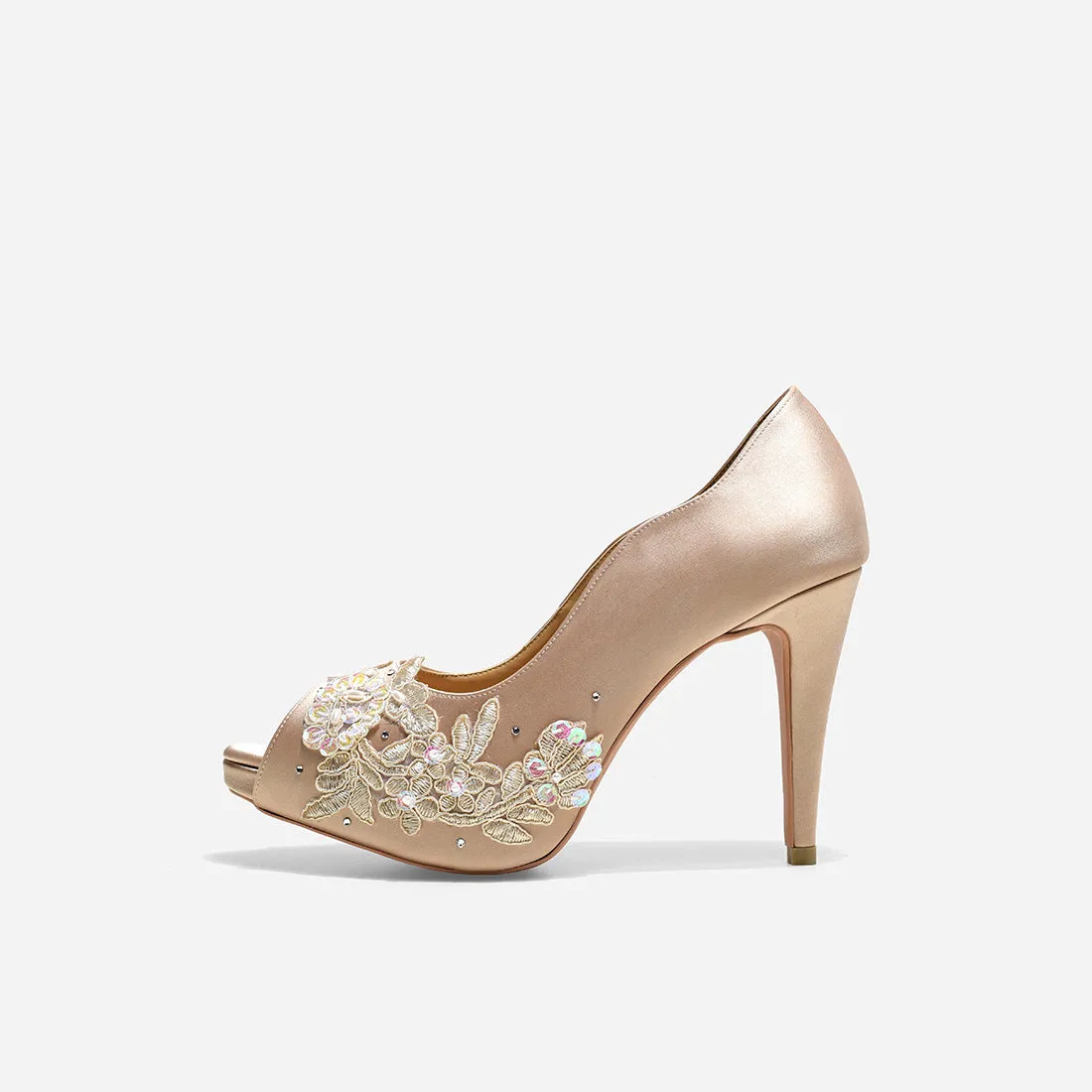 Rose Champagne Wedding Pumps