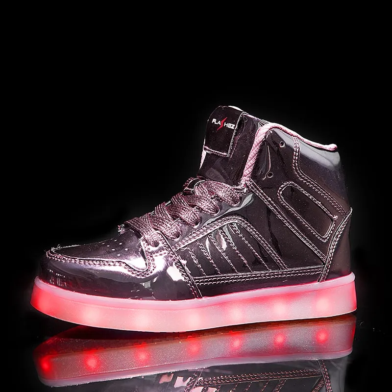 Rose Gold LED Hi-Tops