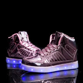 Rose Gold LED Hi-Tops