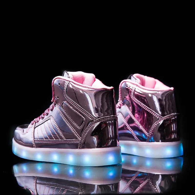 Rose Gold LED Hi-Tops