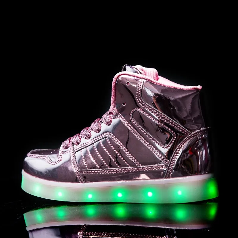 Rose Gold LED Hi-Tops