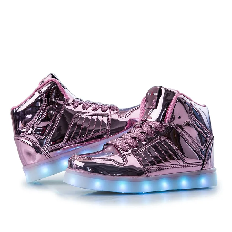 Rose Gold LED Hi-Tops