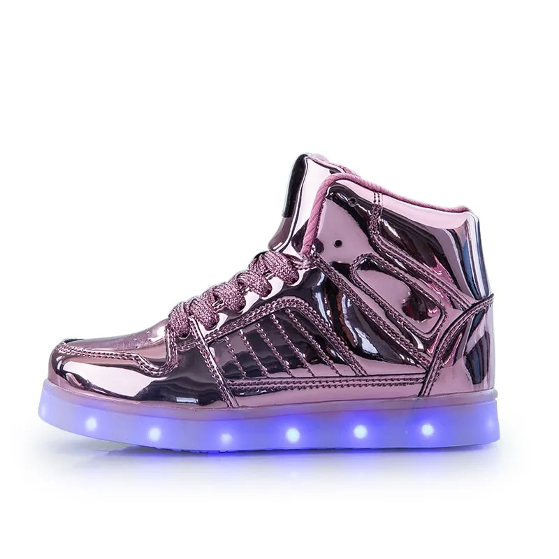 Rose Gold LED Hi-Tops