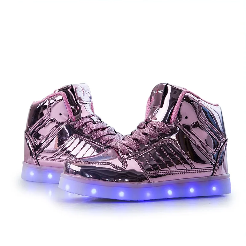 Rose Gold LED Hi-Tops