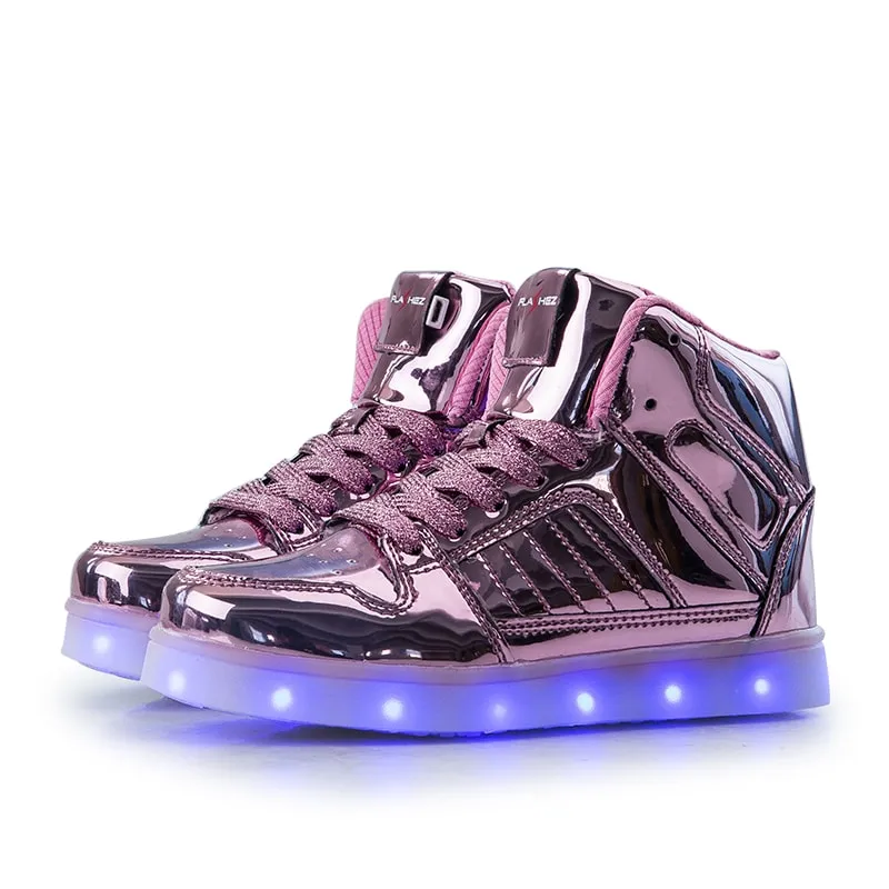 Rose Gold LED Hi-Tops