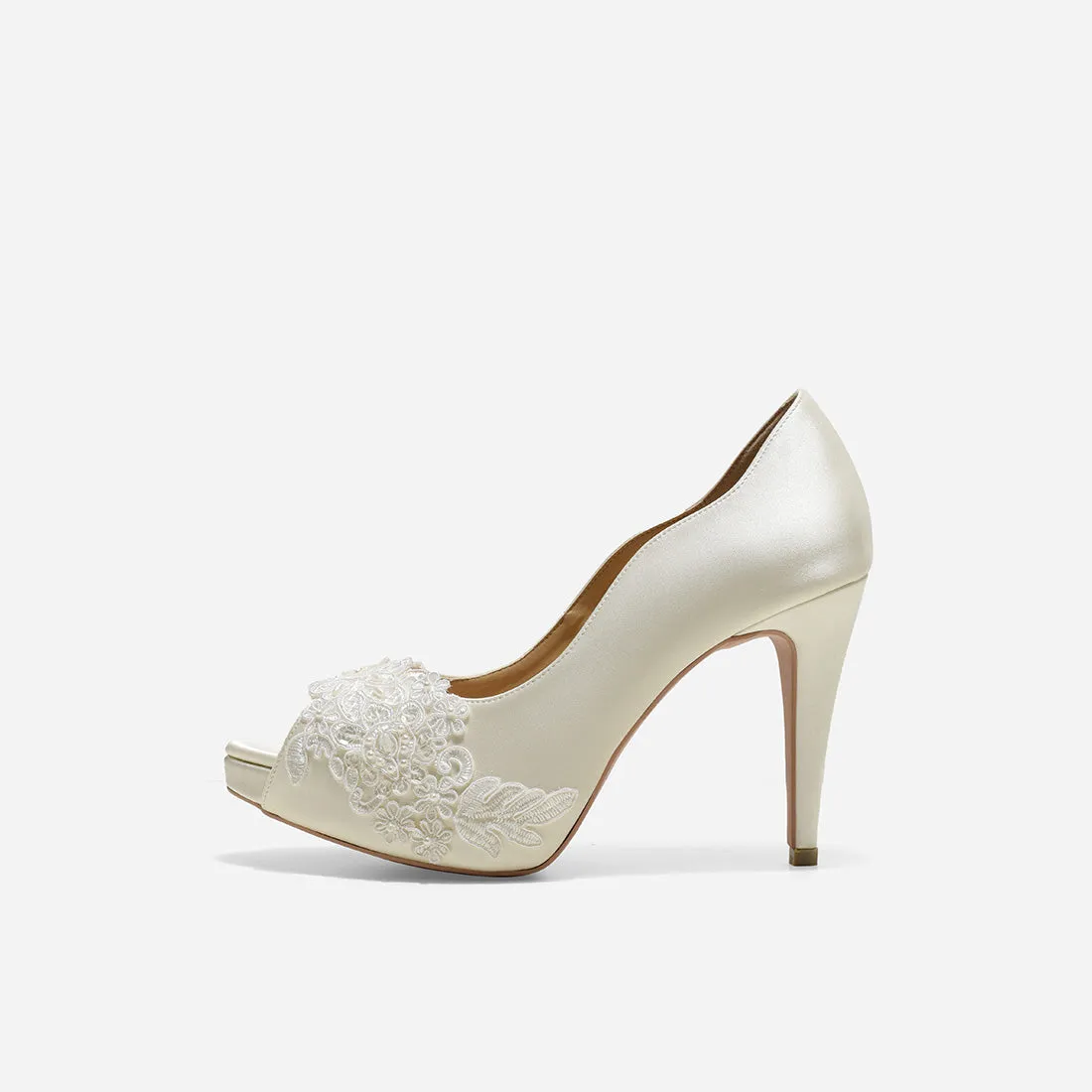 Rose Pearl White Wedding Shoes