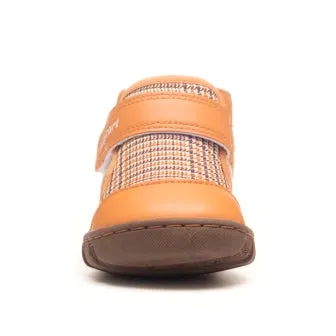 sandy tan plaid baby toddler boots