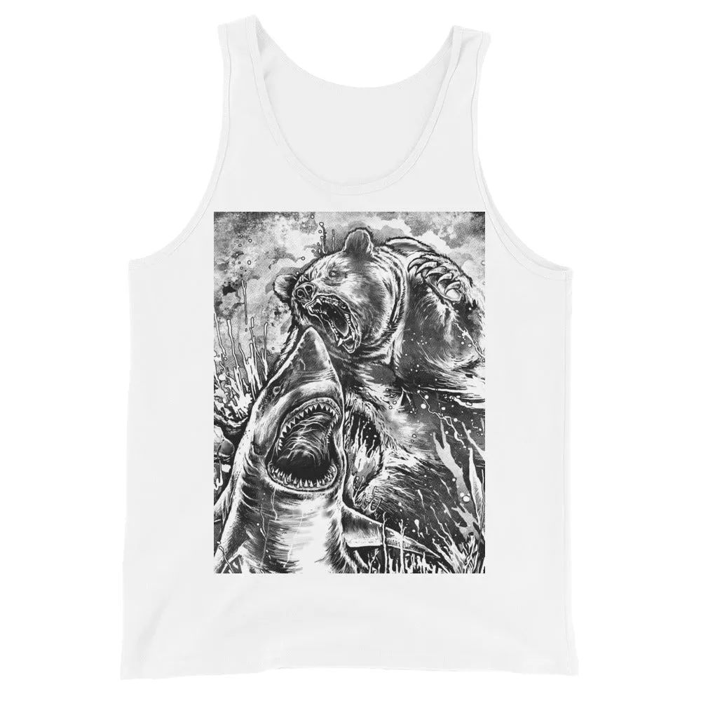 Shark vs Bear Tank Top Graphic