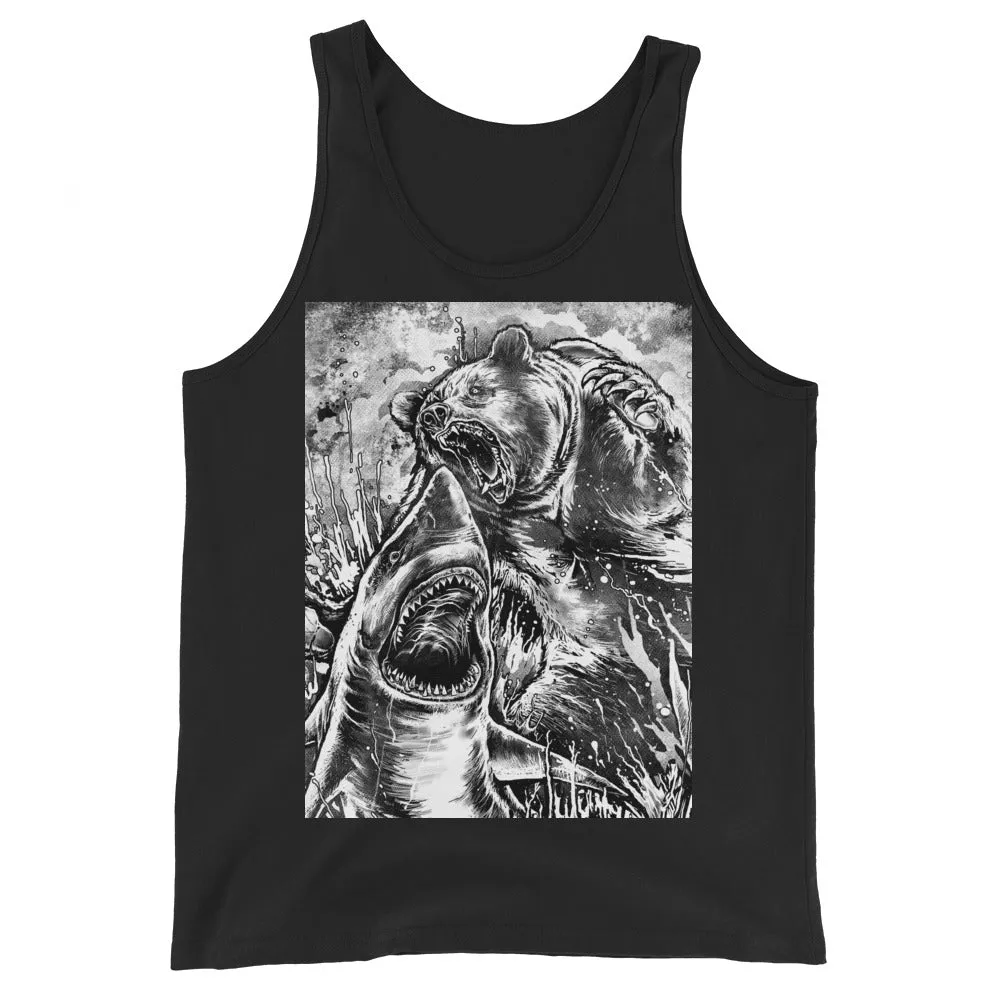 Shark vs Bear Tank Top Graphic