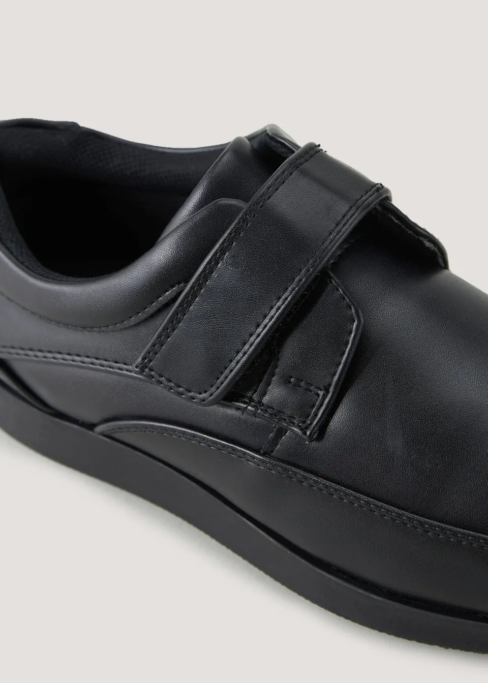 Soleflex Black Riptape Formal Shoes