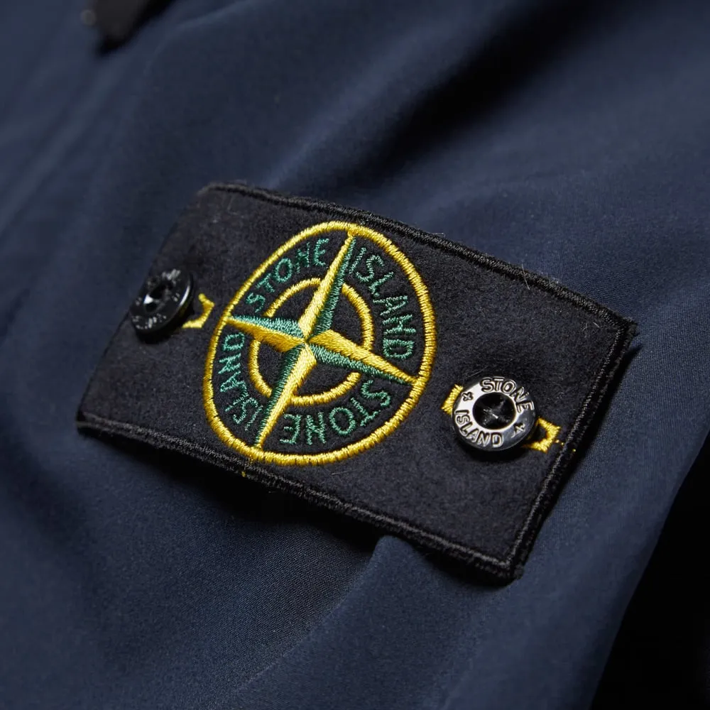 Stone Island Light Soft Shell-R Hooded JacketNavy