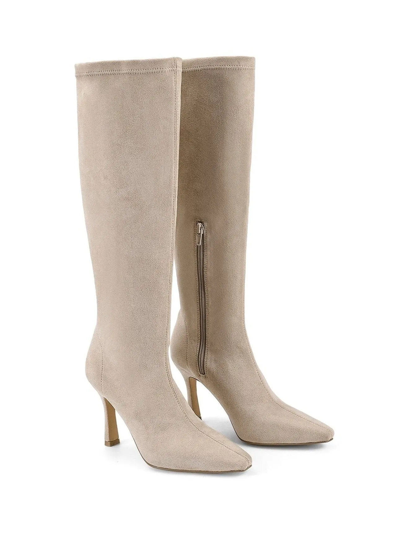 Stone Micro Divine Knee High Stretch Boots