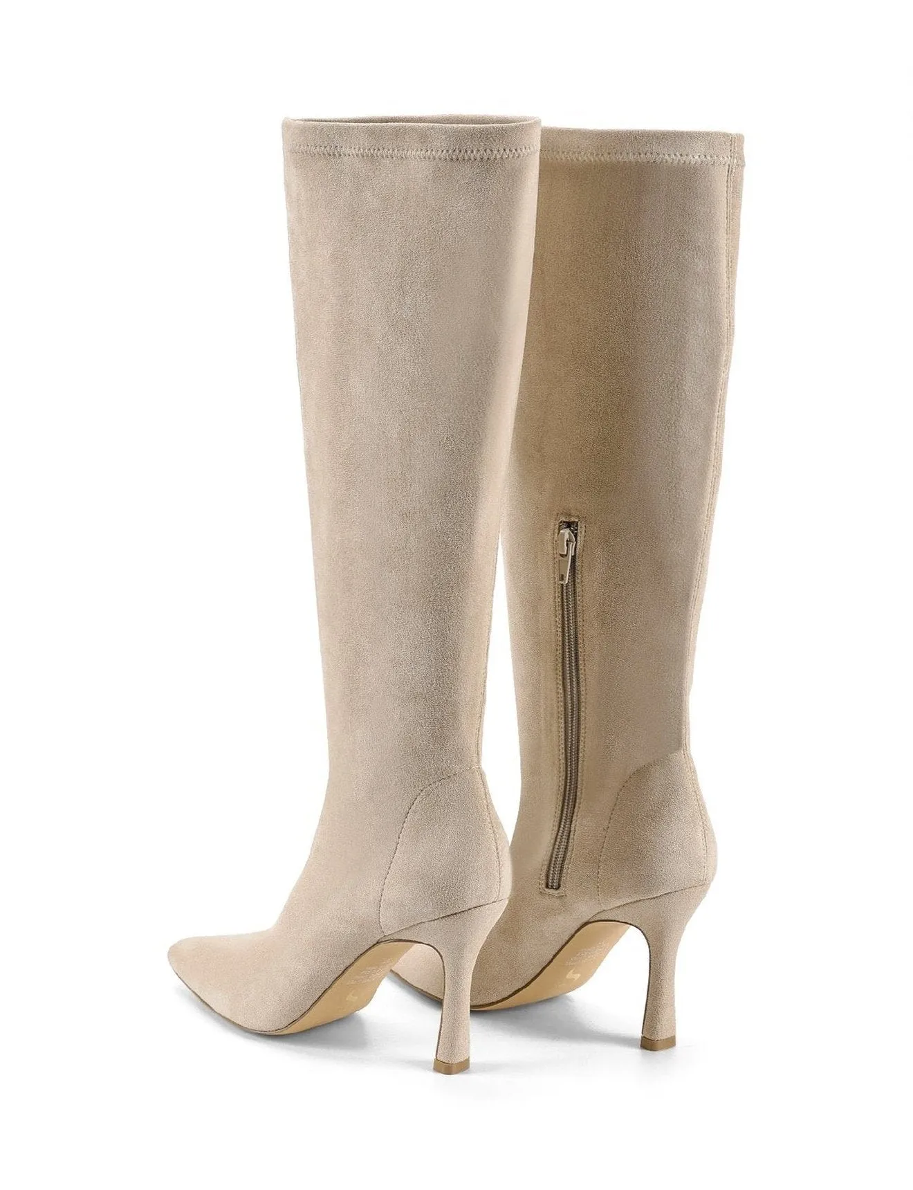 Stone Micro Divine Knee High Stretch Boots