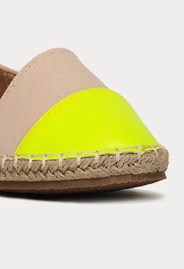 Stylish Toe Cap Espadrilles with Striking Contrast