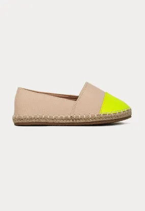 Stylish Toe Cap Espadrilles with Striking Contrast