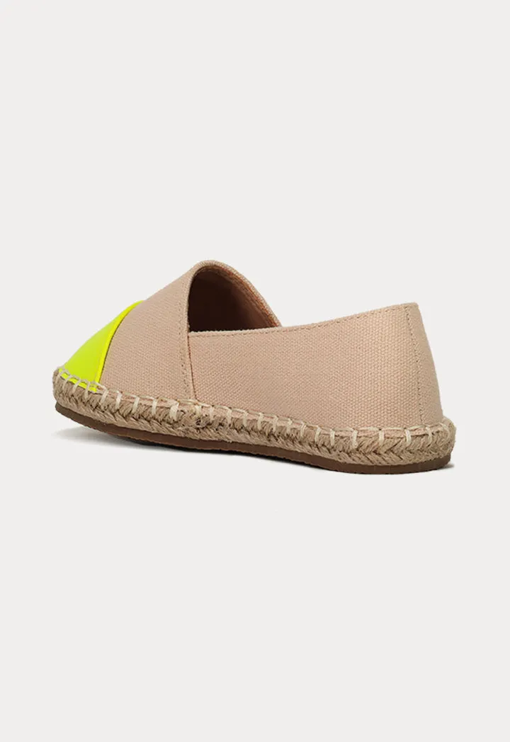 Stylish Toe Cap Espadrilles with Striking Contrast