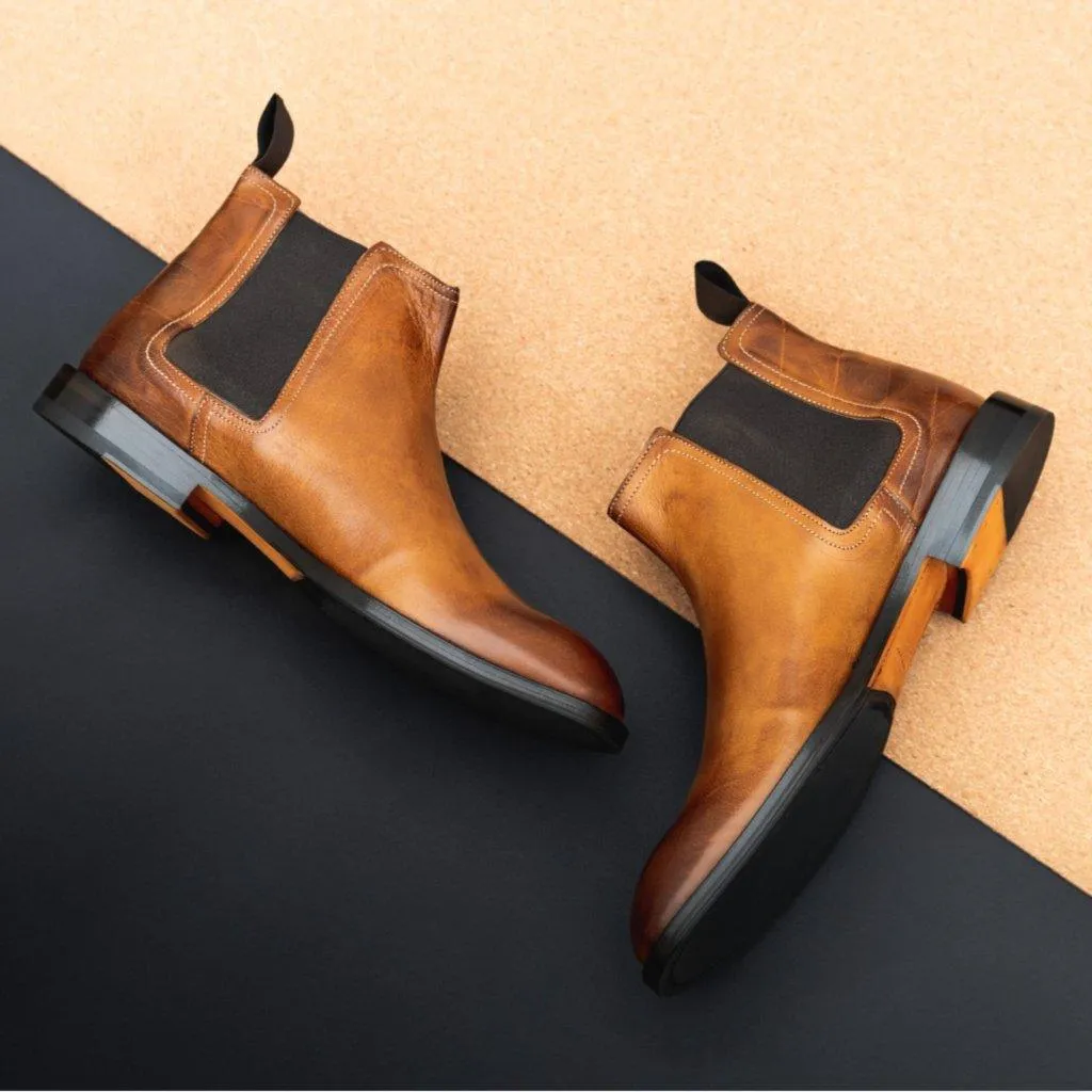 Tan Leather Chelsea Boot