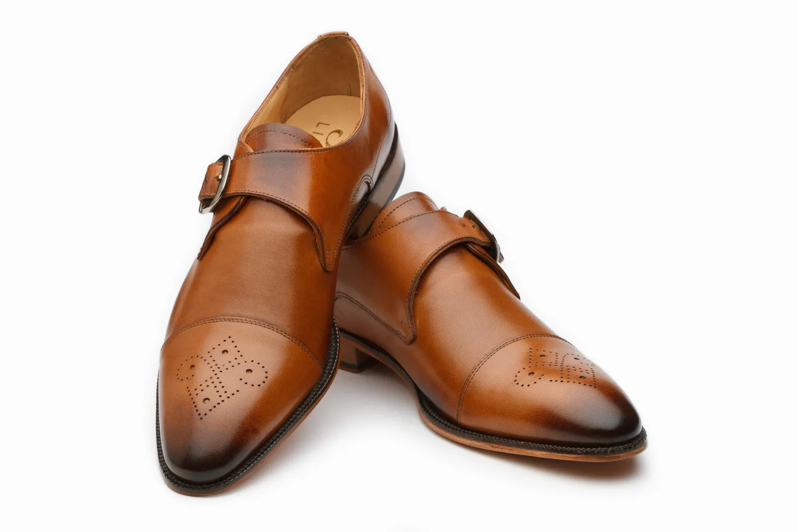 Tan Monkstrap Shoes