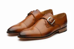 Tan Monkstrap Shoes