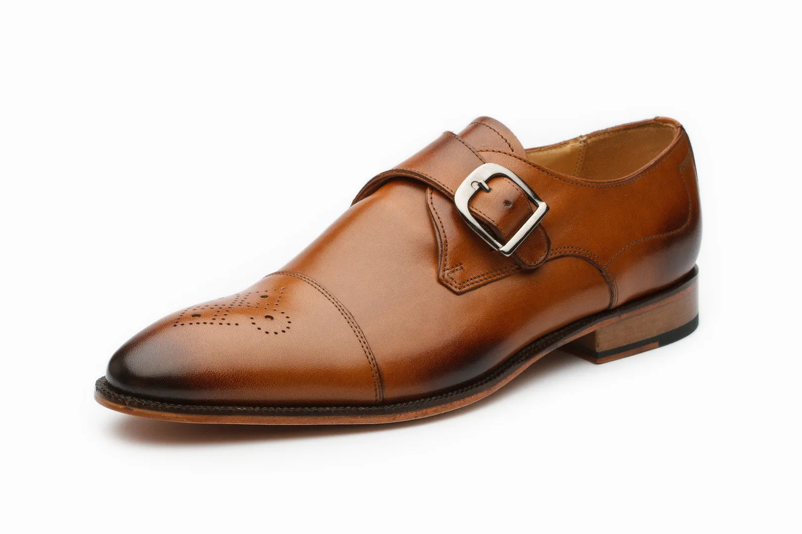 Tan Monkstrap Shoes