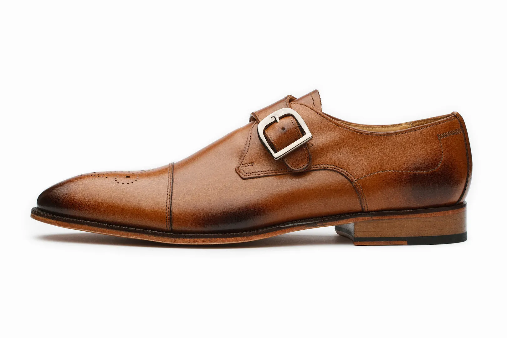 Tan Monkstrap Shoes