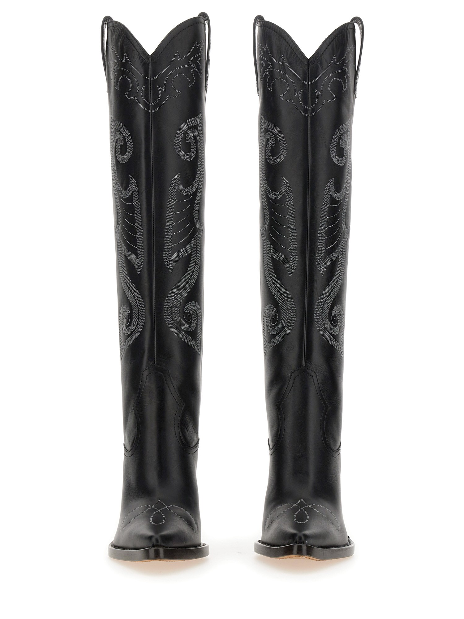 Texan Leather Boot - Moschino Jeans