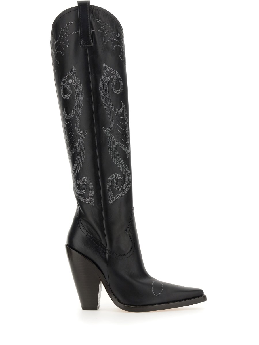 Texan Leather Boot - Moschino Jeans