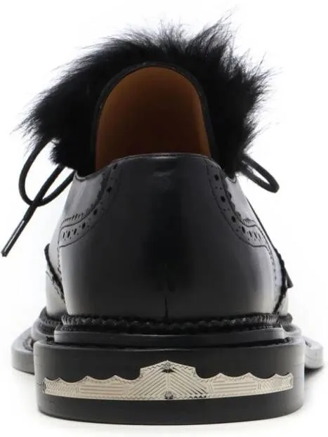 Toga studded leather brogues Black