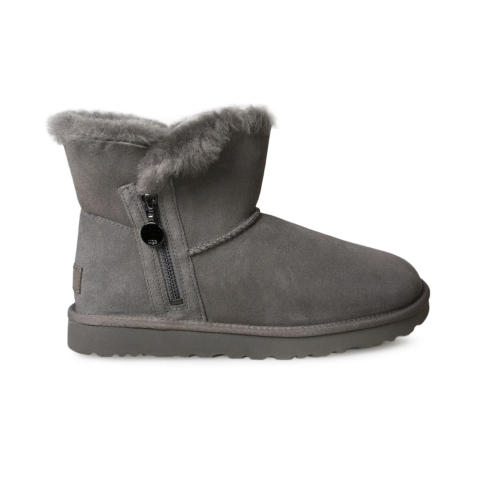 UGG Women's Bailey Zip Mini Grey Boots