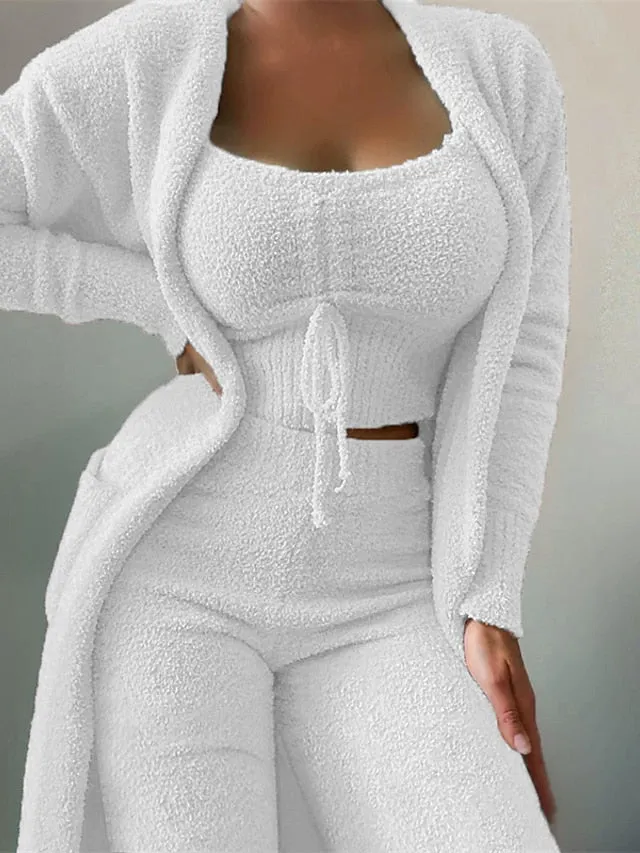 Ultimate Women's Fleece Pajama Set - 3-Piece Ensemble