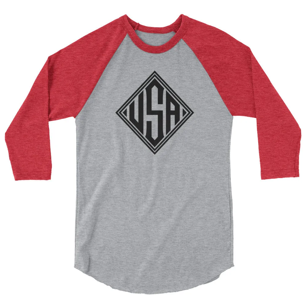 USA Designs 3/4 Sleeve Raglan Shirt Diamond