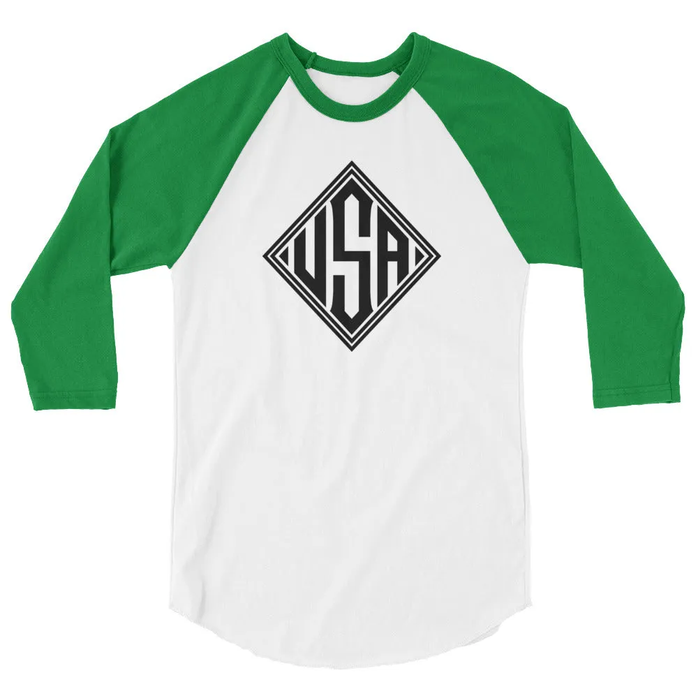 USA Designs 3/4 Sleeve Raglan Shirt Diamond